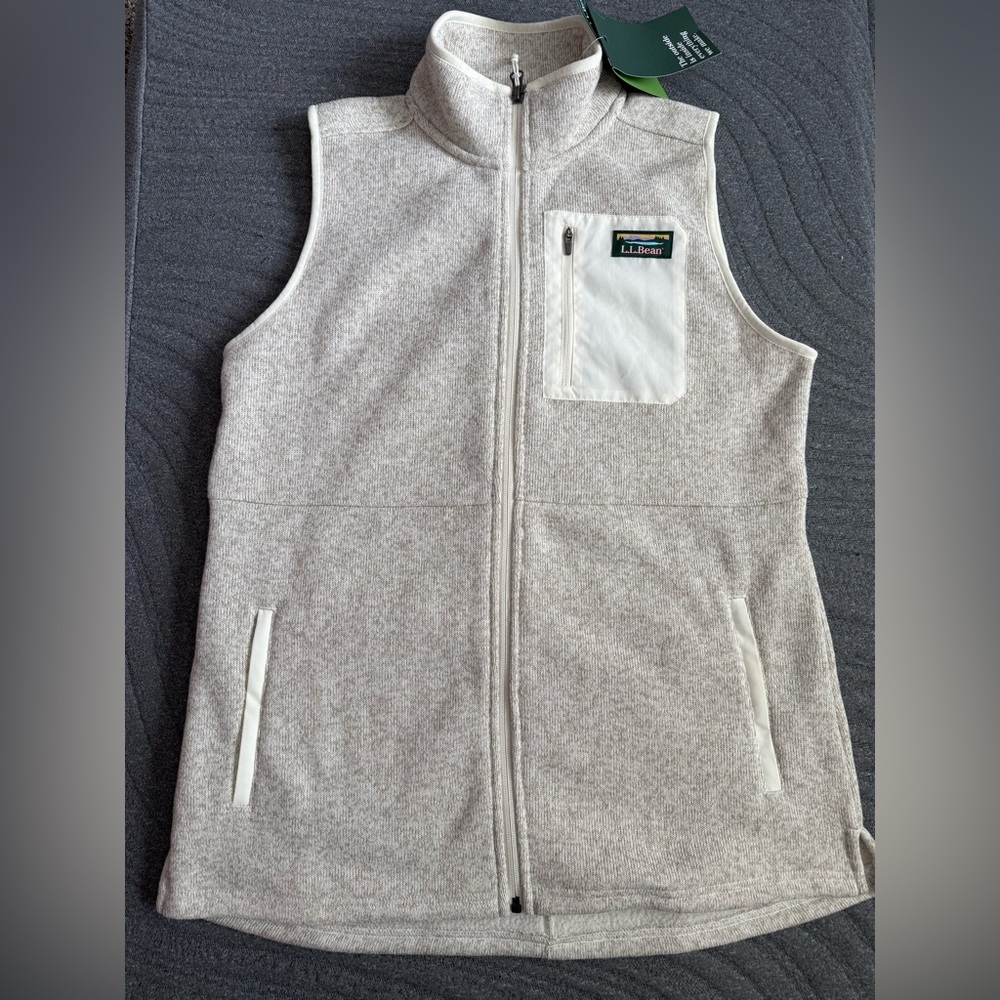 Women's L.L.Bean Sweater Fleece Long Vest size medium NWT - Picture 4 of 14